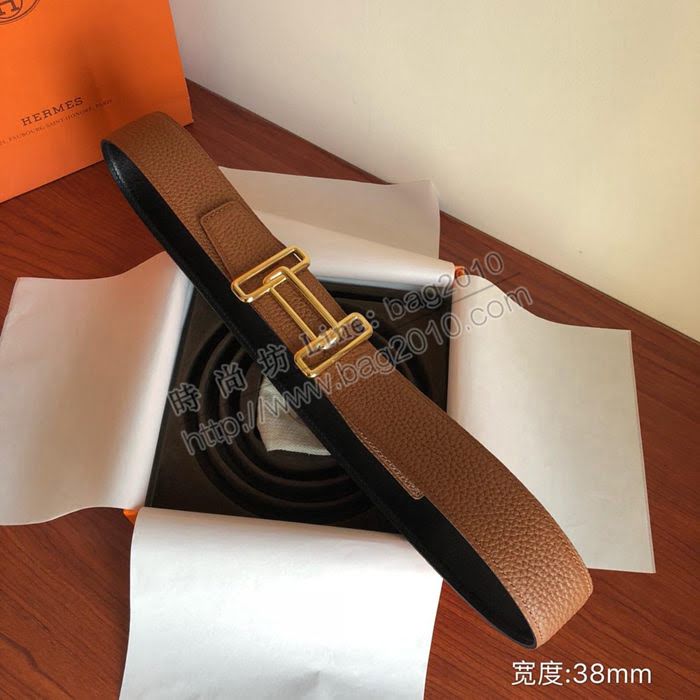 HERMES皮帶 愛馬仕皇家皮帶扣 雙面原版皮帶 專櫃最新 男士腰帶  hgh1963